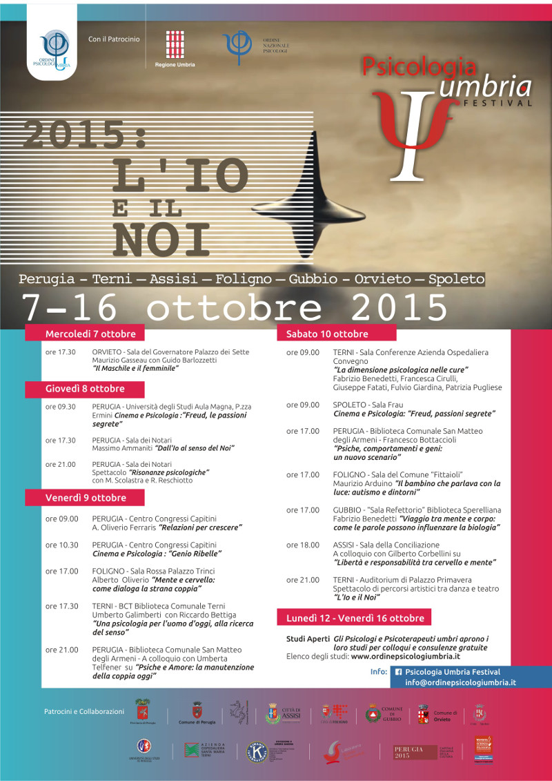 Programma Psicologia Umbria Festival