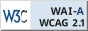 Logo Level A conformance, W3C WAI Web Content Accessibility Guidelines 2.1